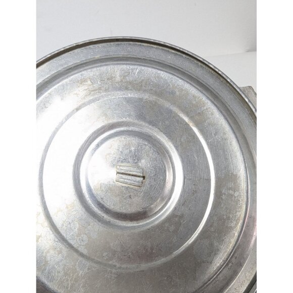 Vintage Pure Aluminum Safety Ring Pot Cover Round Metal Lid 7" - Picture 5 of 5